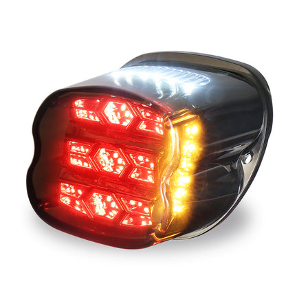 OVOVS Smoke Lens LED Tail Light with Turn Signal Brake Light For Harley Road King