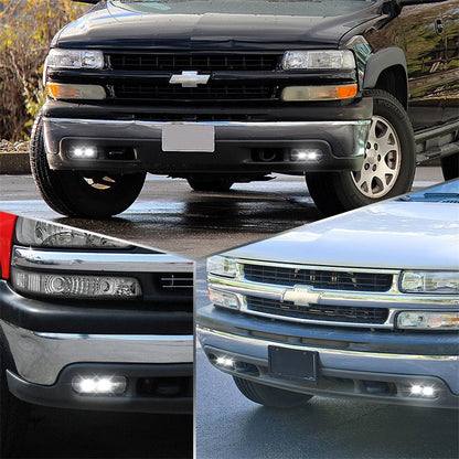 OVOVS Chevy LED Fog Lights For 1999-2002 Chevy Silverado 1500 2500 3500